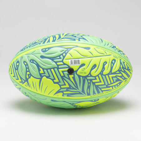 М'яч Midi R100 для пляжного регбі жовтий/зелений