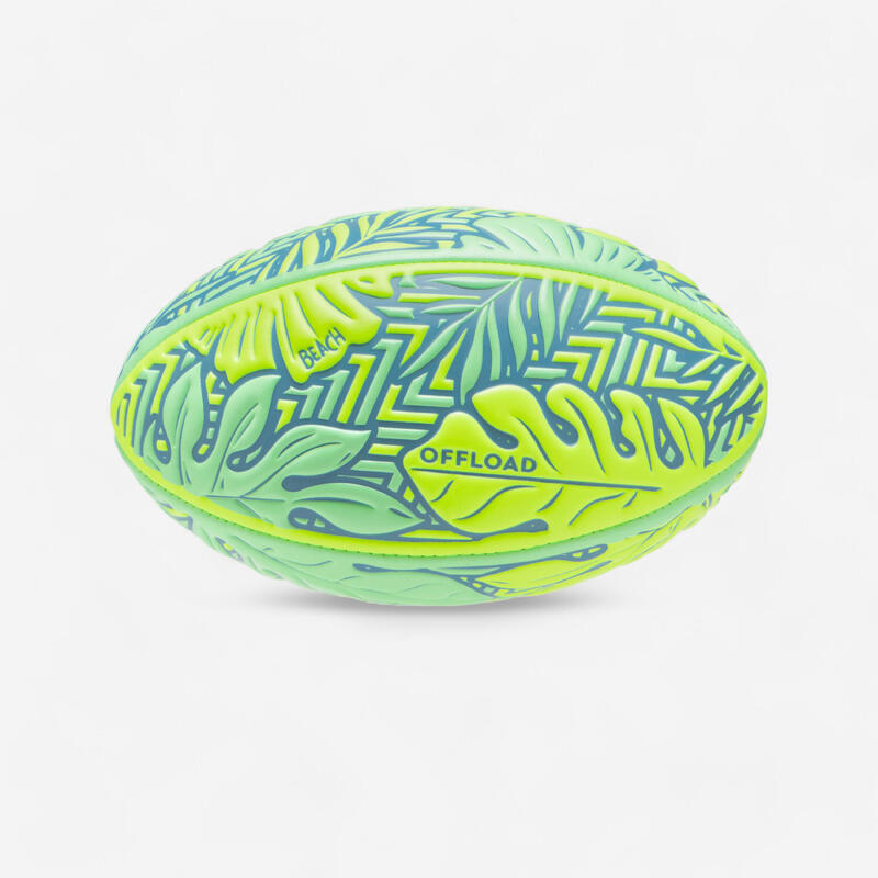 Strandrögbi-labda Tropical R100, 1-es méret, zöld, sárga