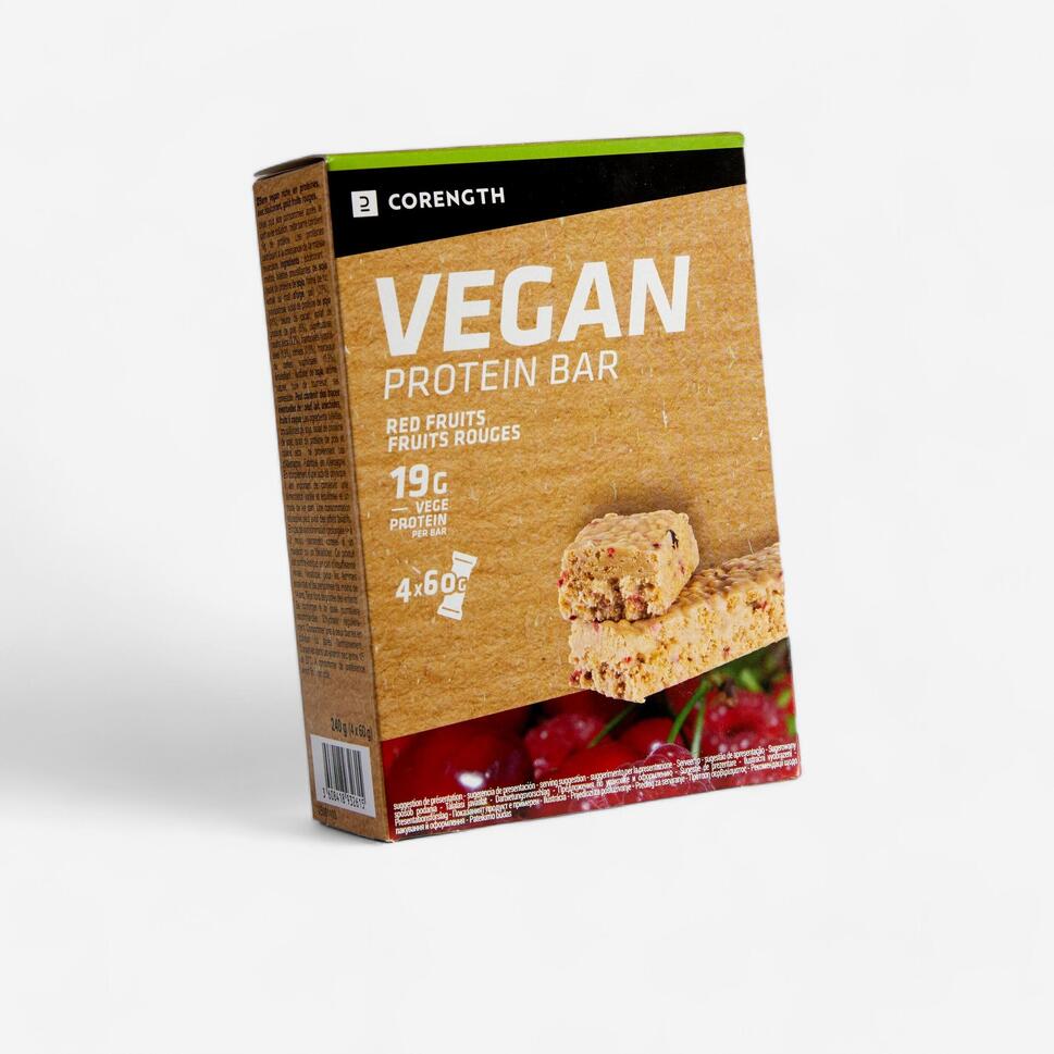 Vegan Protein Bar 4Pack Red Berries DOMYOS Decathlon