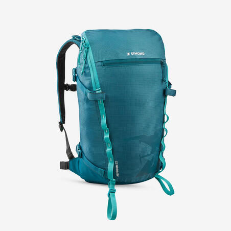 Klättringsryggsäck 22 liter – ALPINISM 22 Grön Blå