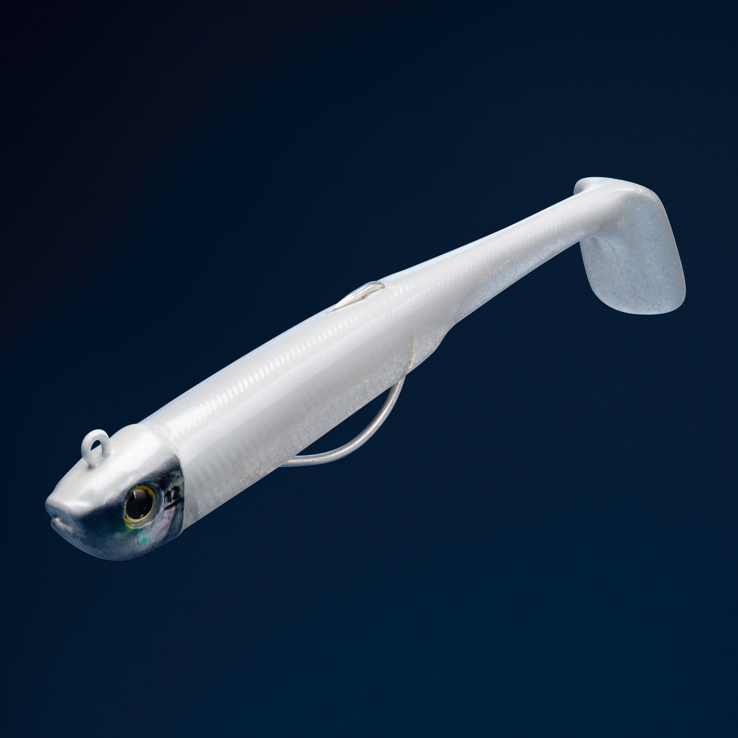 Set softbaits voor zeevissen Ancho 120 Texas shad zwarte rug/witte rug 12 g 3/11