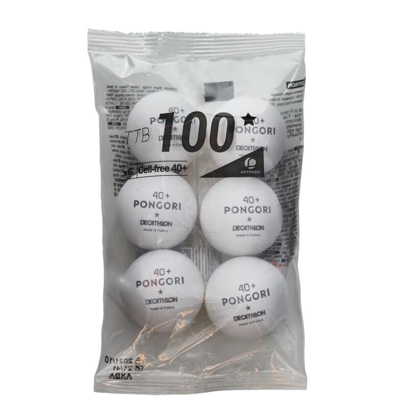Piłki do tenisa stołowego Pongori TTB 100 1* 40+ x6