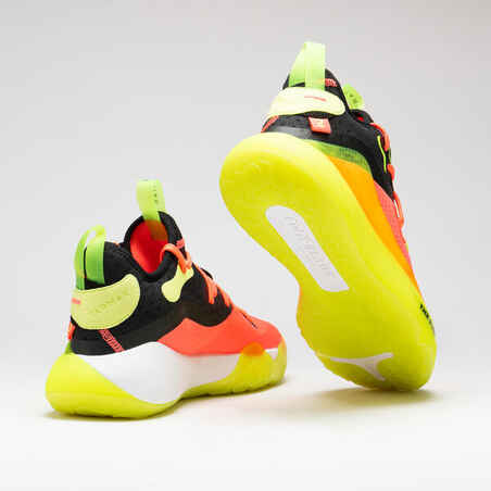 Men's/Women's Basketball Shoes SE500 MID - Pink/Yellow