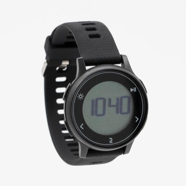 Black digital sports stopwatch watch