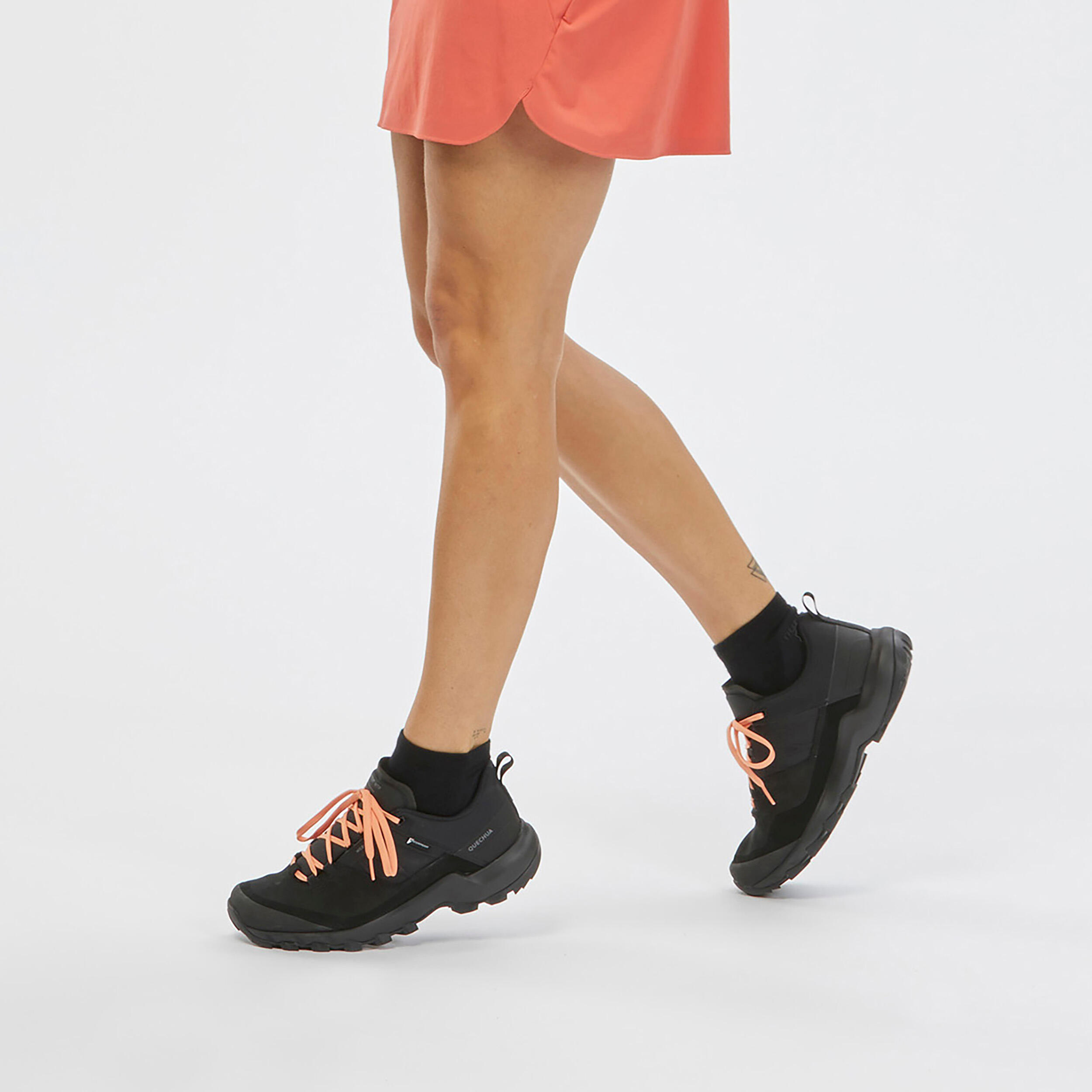 Waterdichte schoenen voor bergwandelen voor dames MH500 zwart 8/9