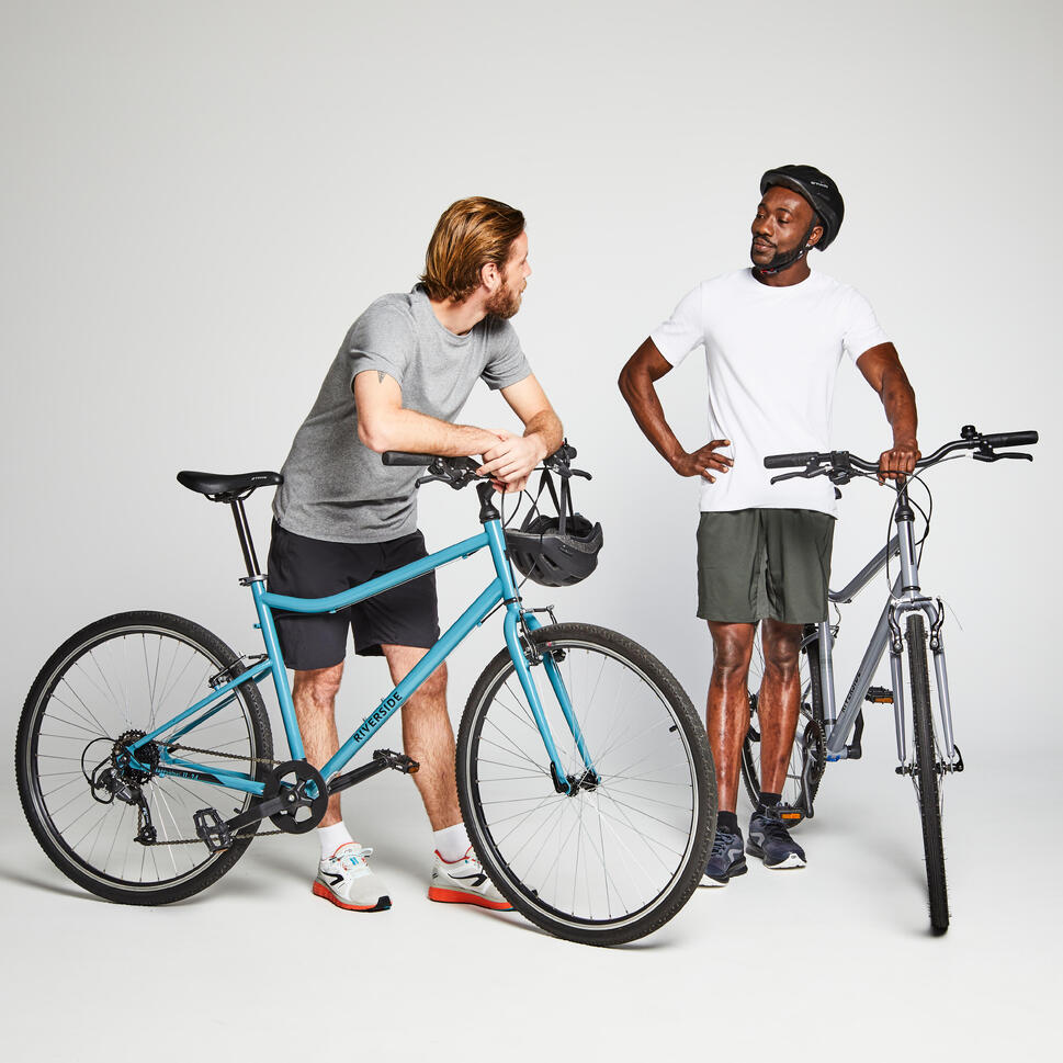 Hybrid Bike Riverside 120 Grey RIVERSIDE Decathlon
