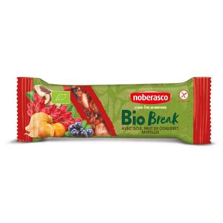 Vaisinis ožerškio uogų batonėlis „BioBreak“, 35 g Ožerškio uogų, agrastų ir šilauogių batonėlis