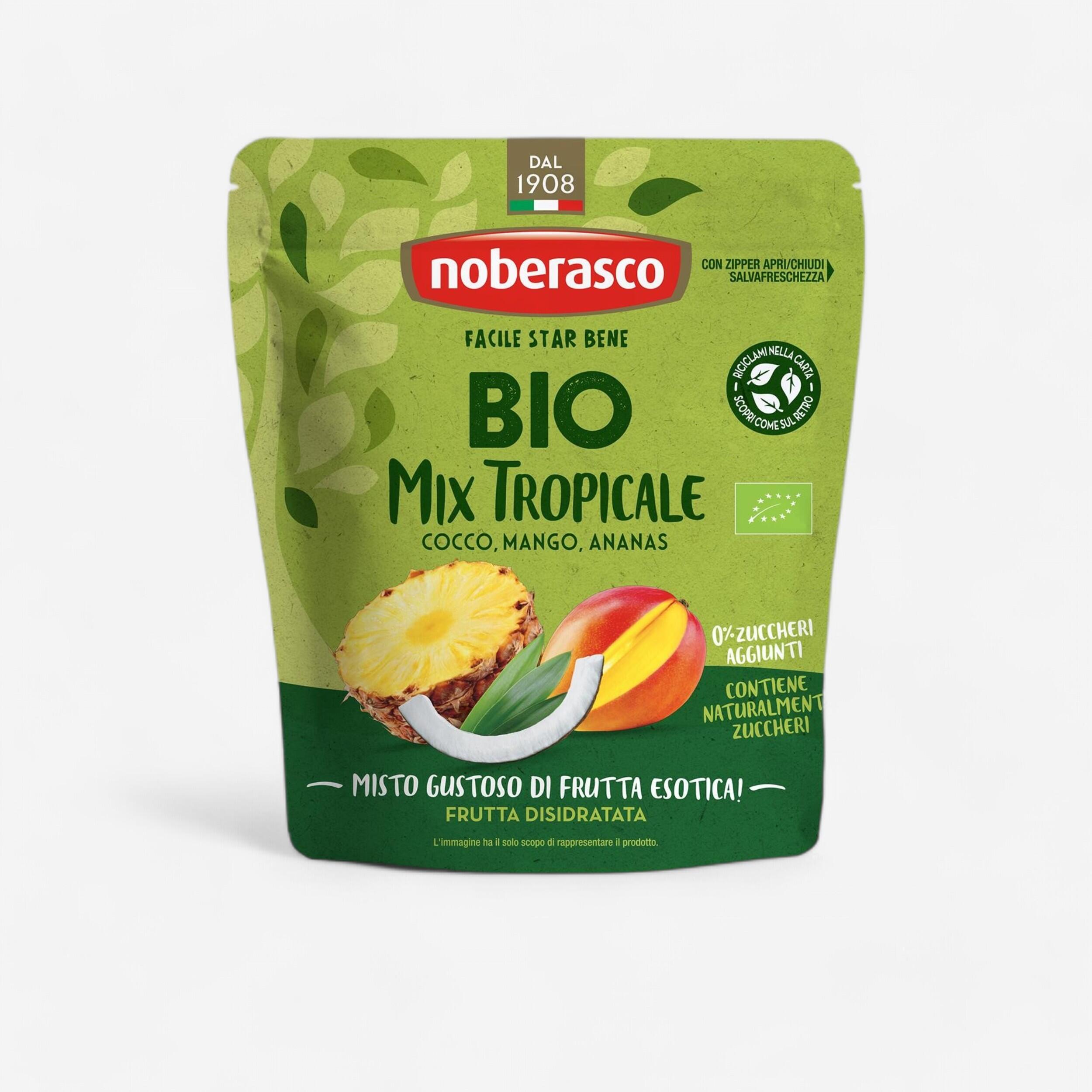 NOBERASCO Mix Tropical Bio 80 g Misto di mango, ananas, noce di cocco