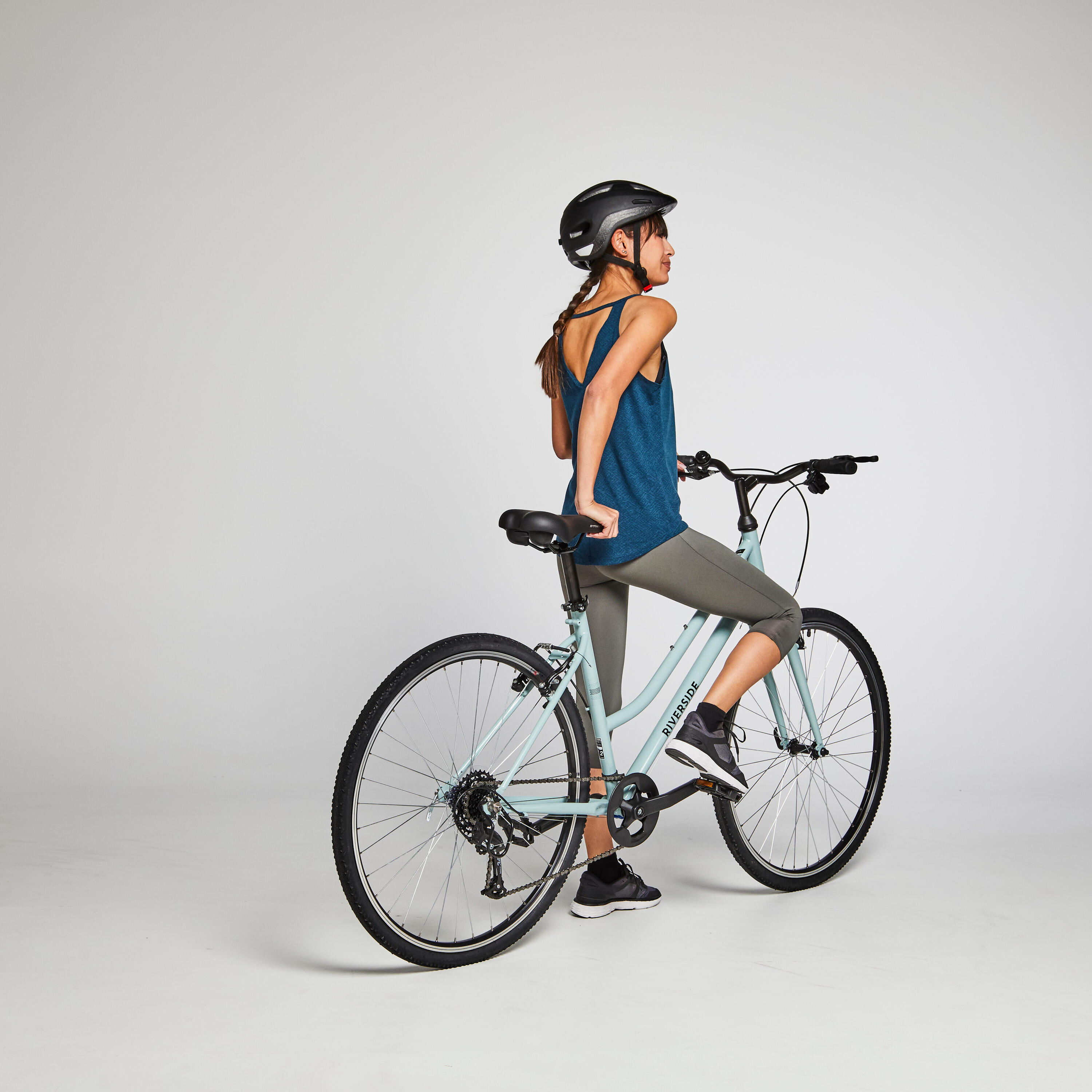 Cross Bike 28 Zoll Riverside 120 tiefer Einstieg pastellgrün 24/56