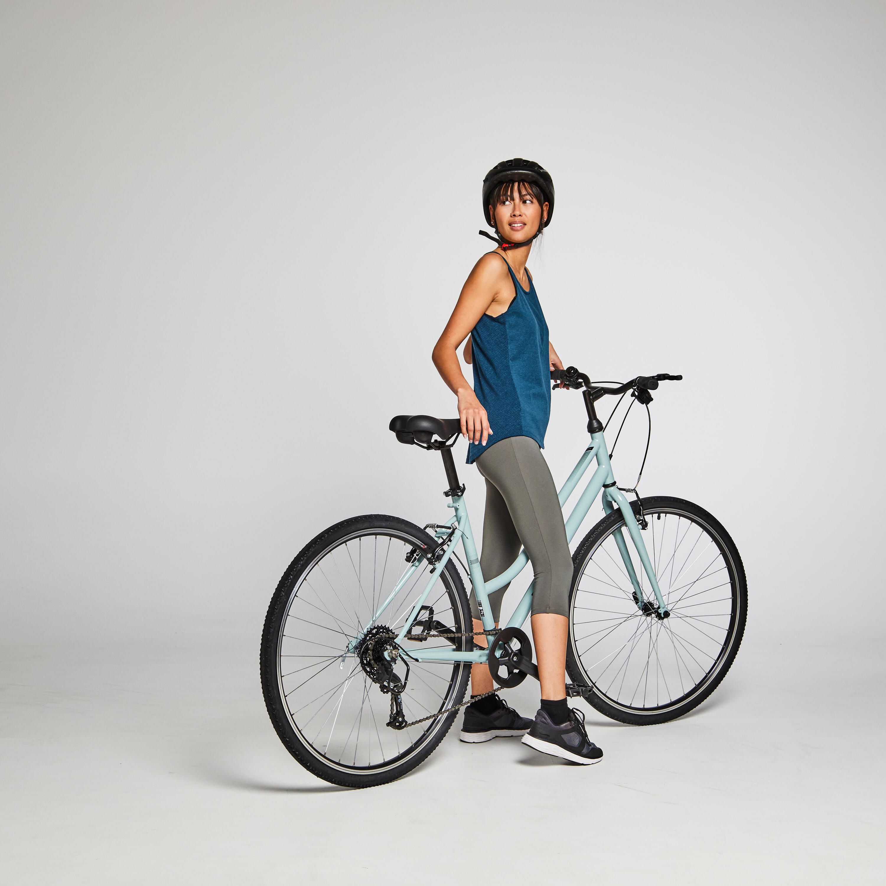 Cross Bike 28 Zoll Riverside 120 tiefer Einstieg pastellgrün 22/56