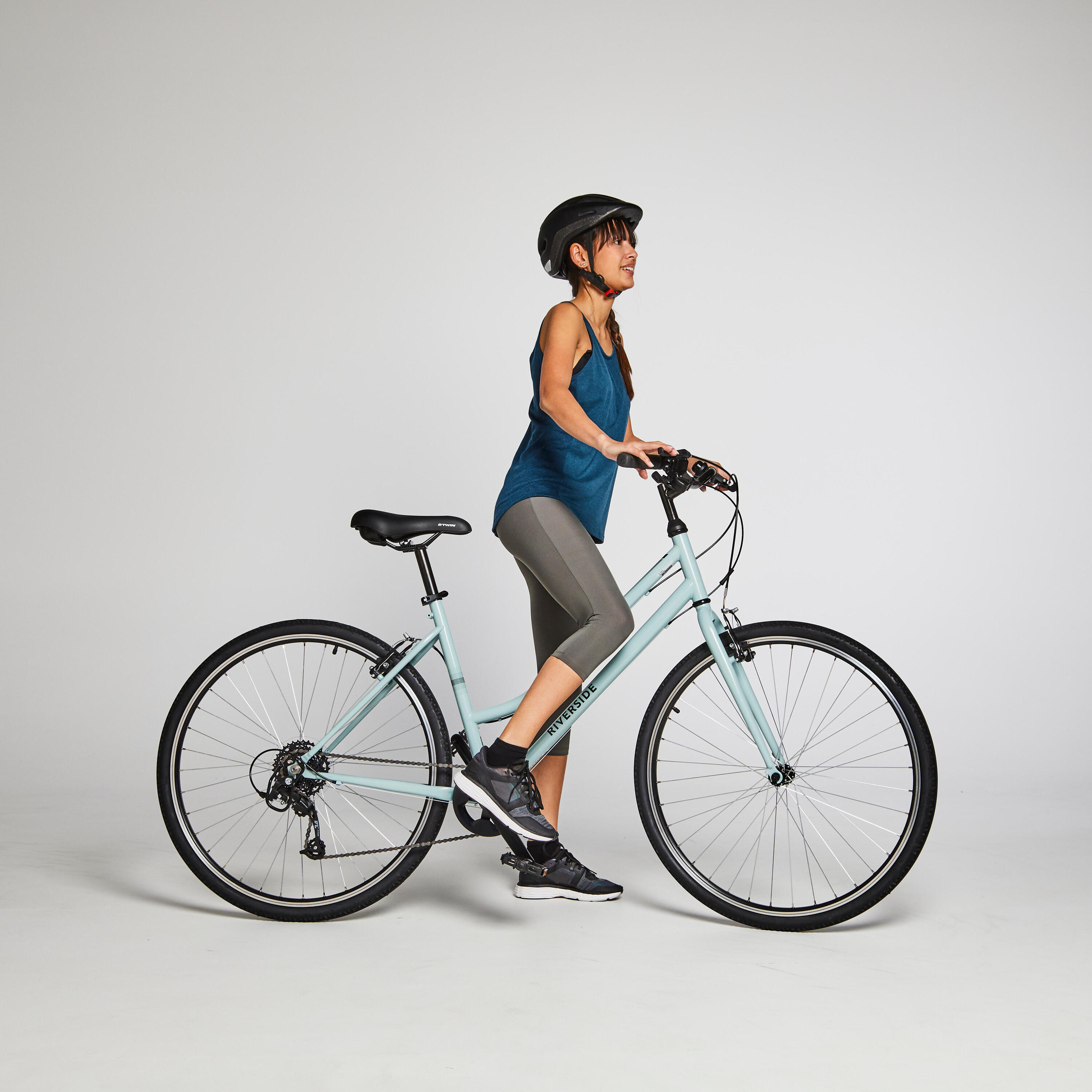 Cross Bike 28 Zoll Riverside 120 tiefer Einstieg pastellgrün 21/56