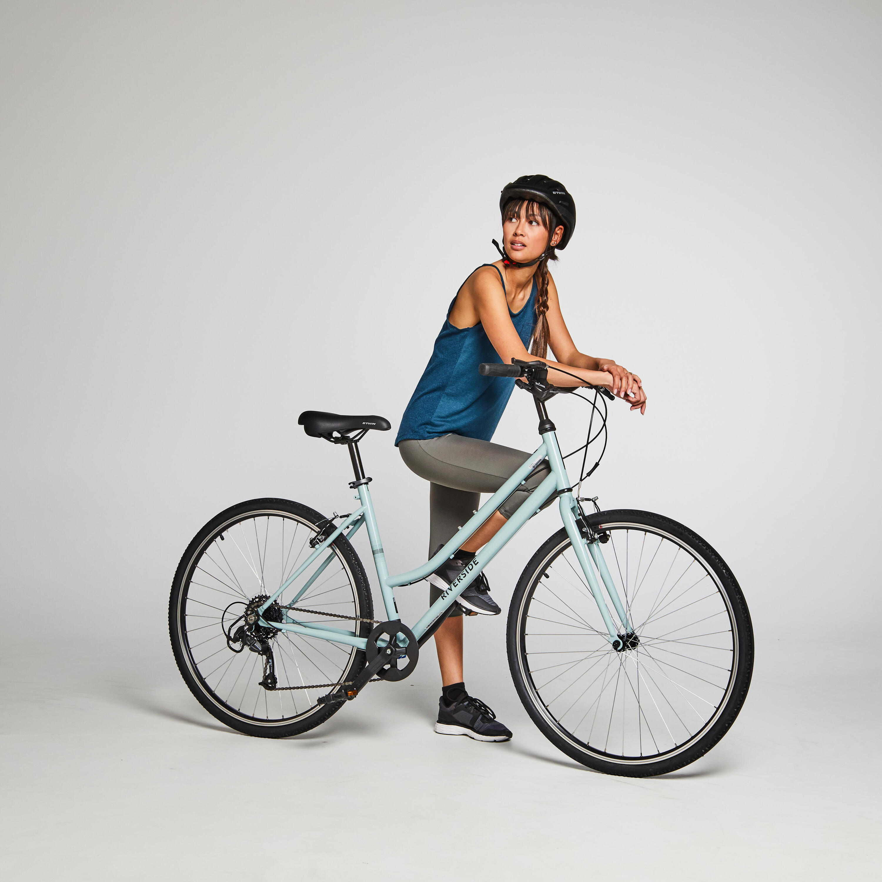 Cross Bike 28 Zoll Riverside 120 tiefer Einstieg pastellgrün 20/56