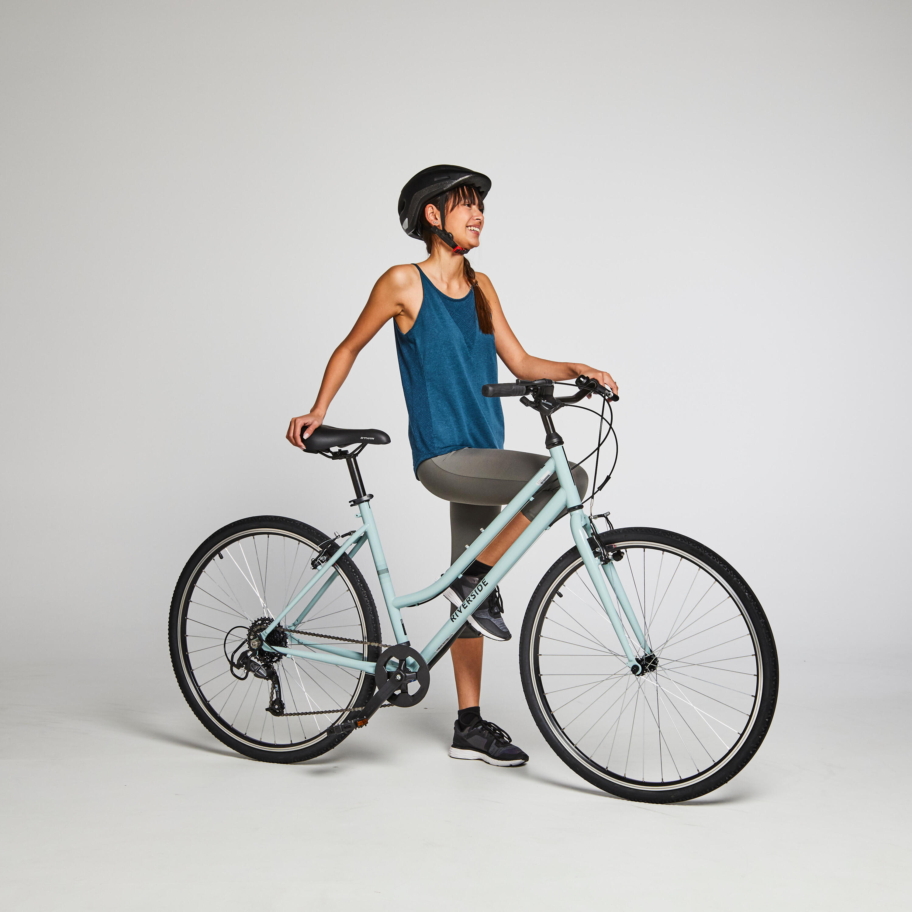 Cross Bike 28 Zoll Riverside 120 tiefer Einstieg pastellgrün 19/56