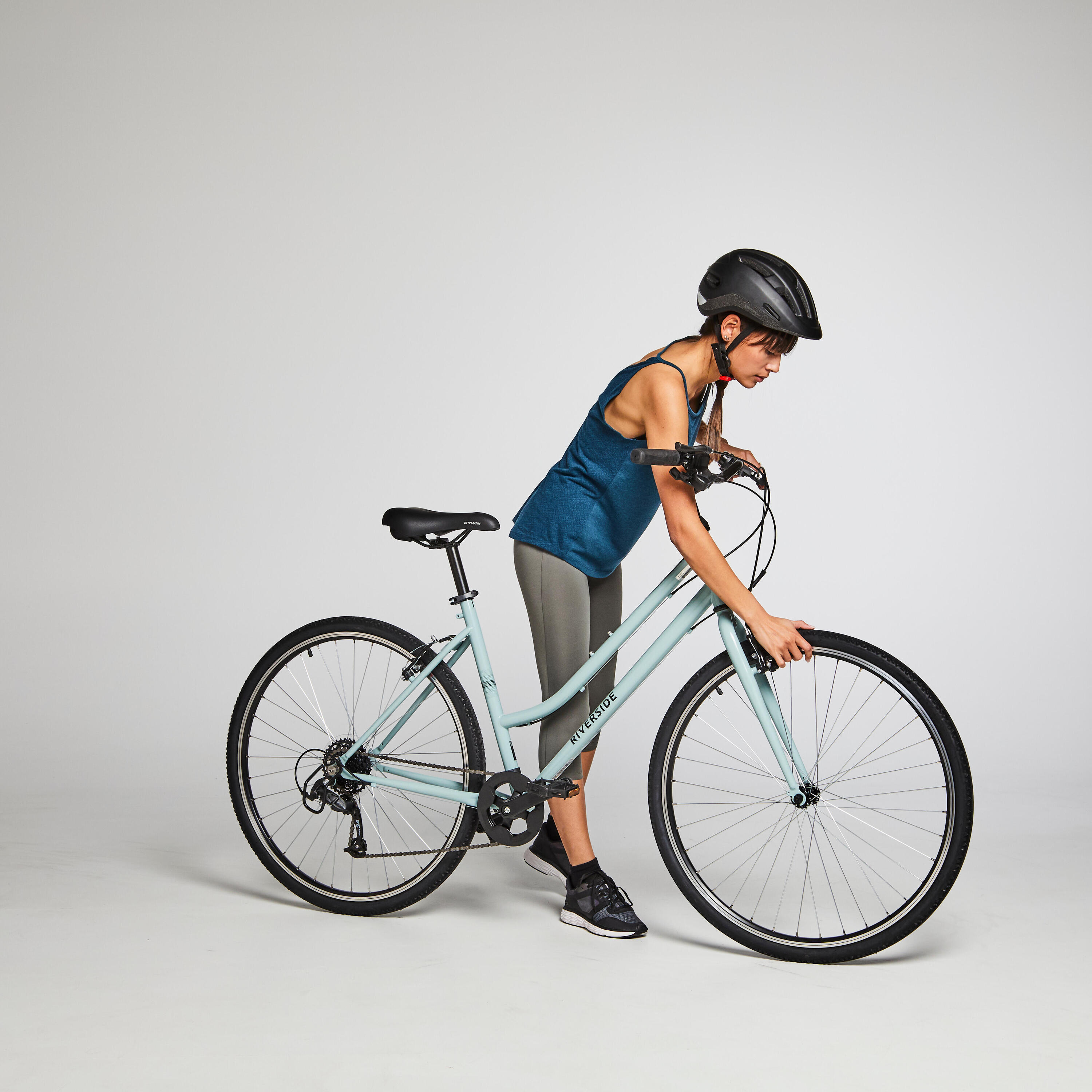 Cross Bike 28 Zoll Riverside 120 tiefer Einstieg pastellgrün 17/56
