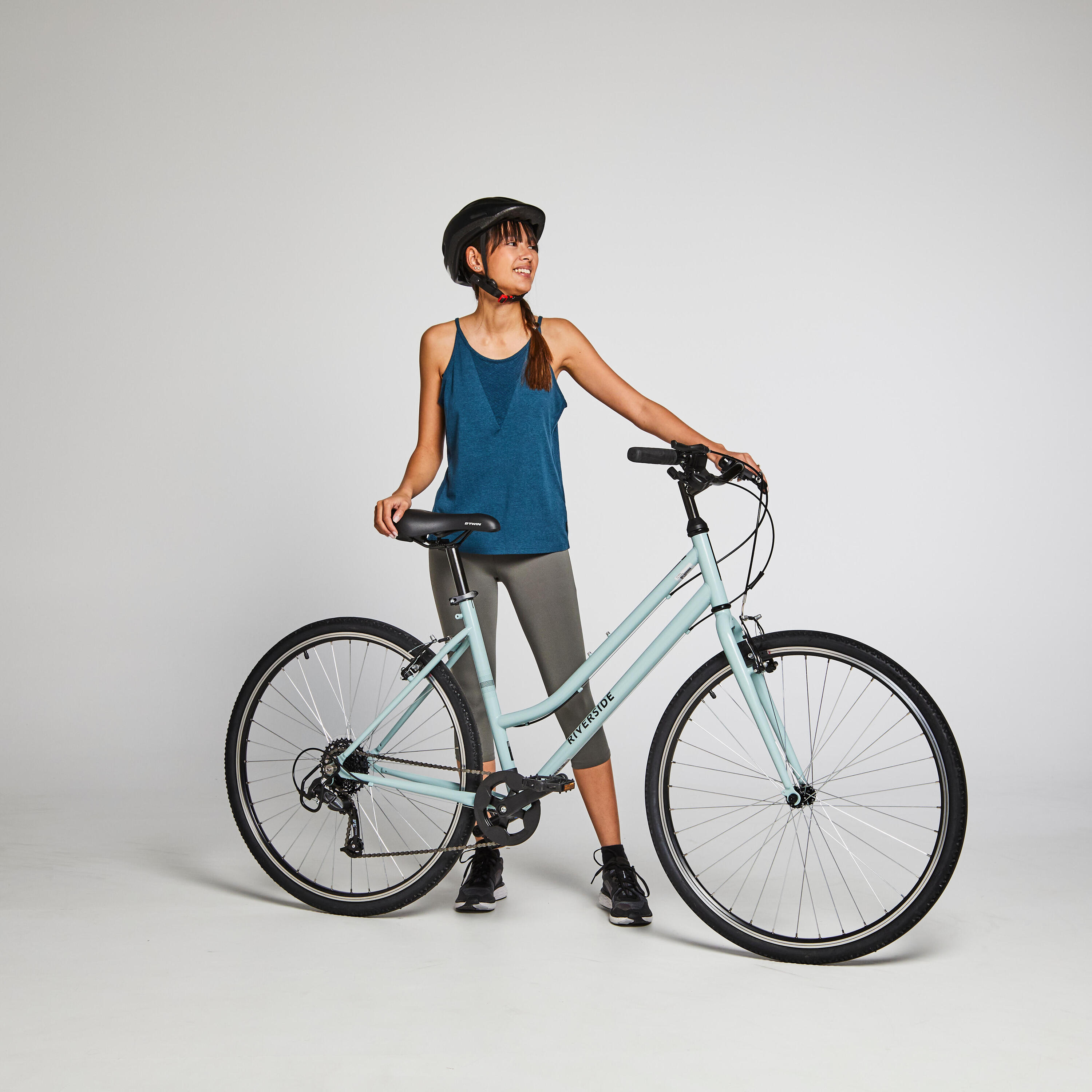 Cross Bike 28 Zoll Riverside 120 tiefer Einstieg pastellgrün 16/56