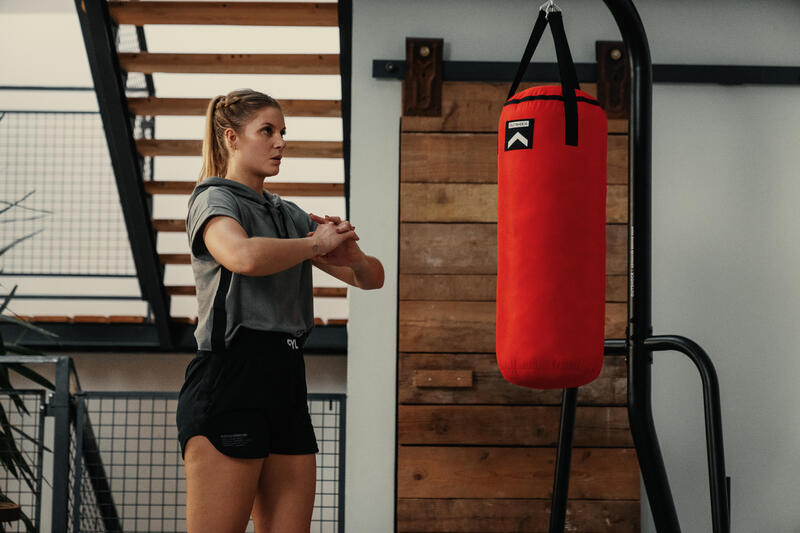 Short de boxeo mujer Outshock 100 negro