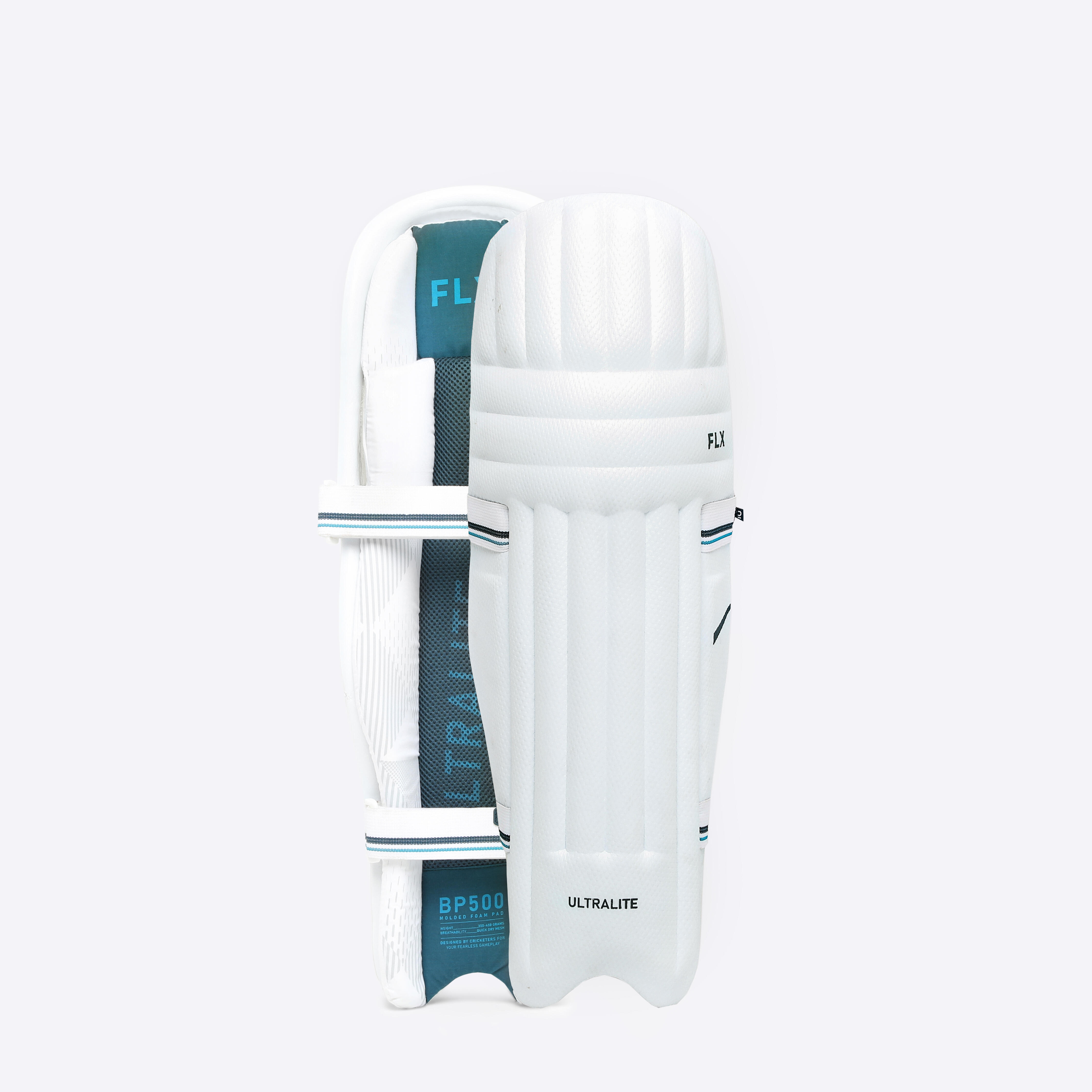Adult Cricket Batting Pad BP 500 Lite Secure Fit & Shock Absorbing Blue