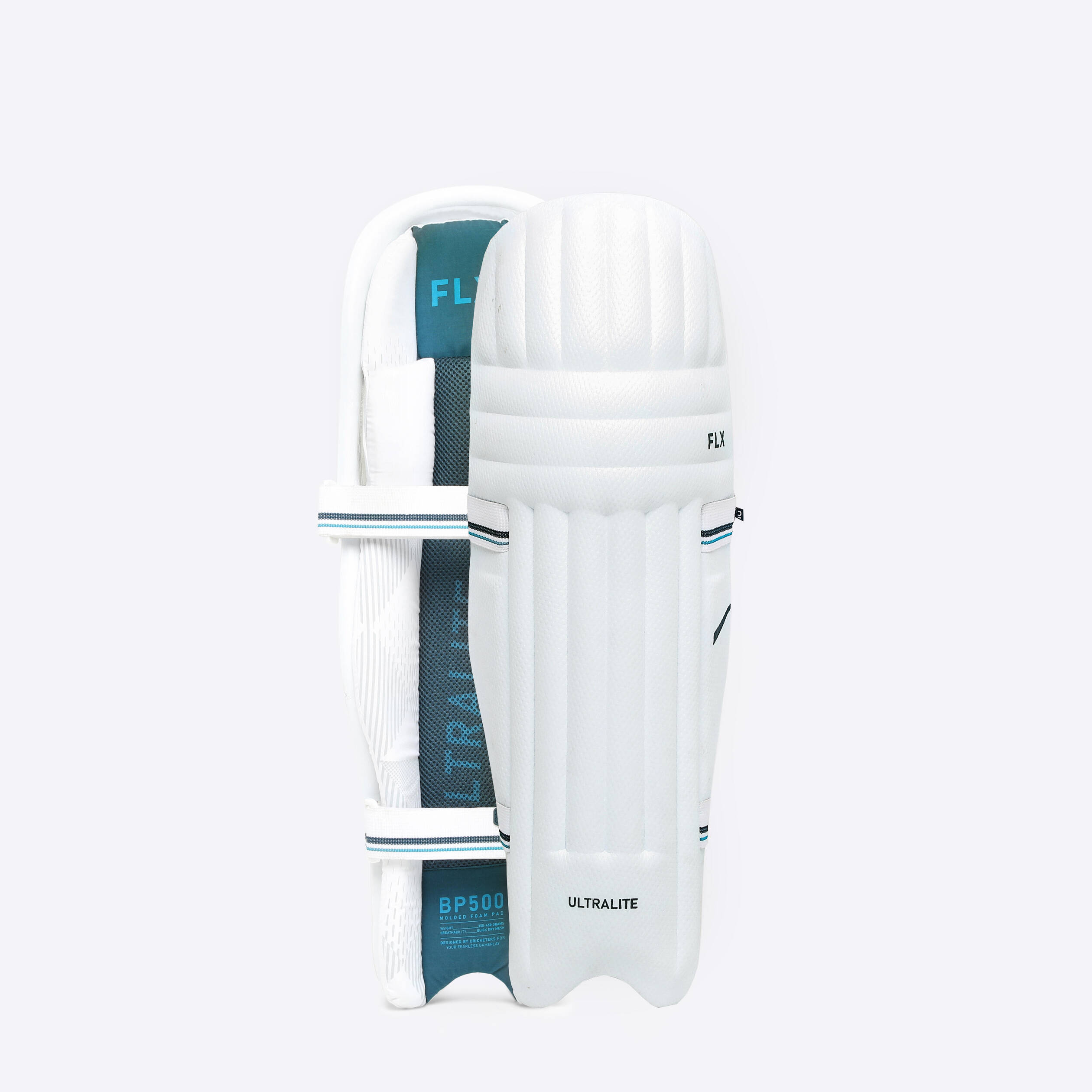 Adult Cricket Batting Pad BP 500 Lite Secure Fit & Shock Absorbing Blue