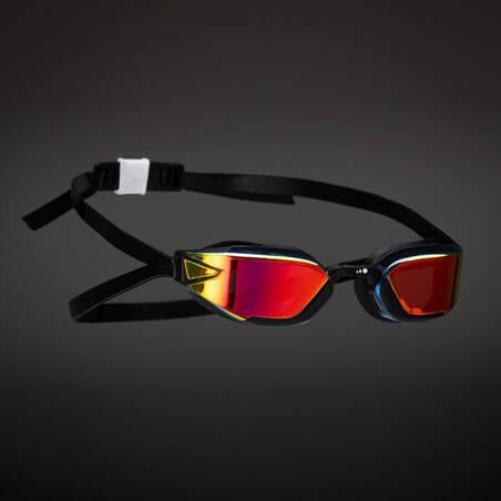 BFAST swimming goggles - Mirrored lenses - Single size - Black red