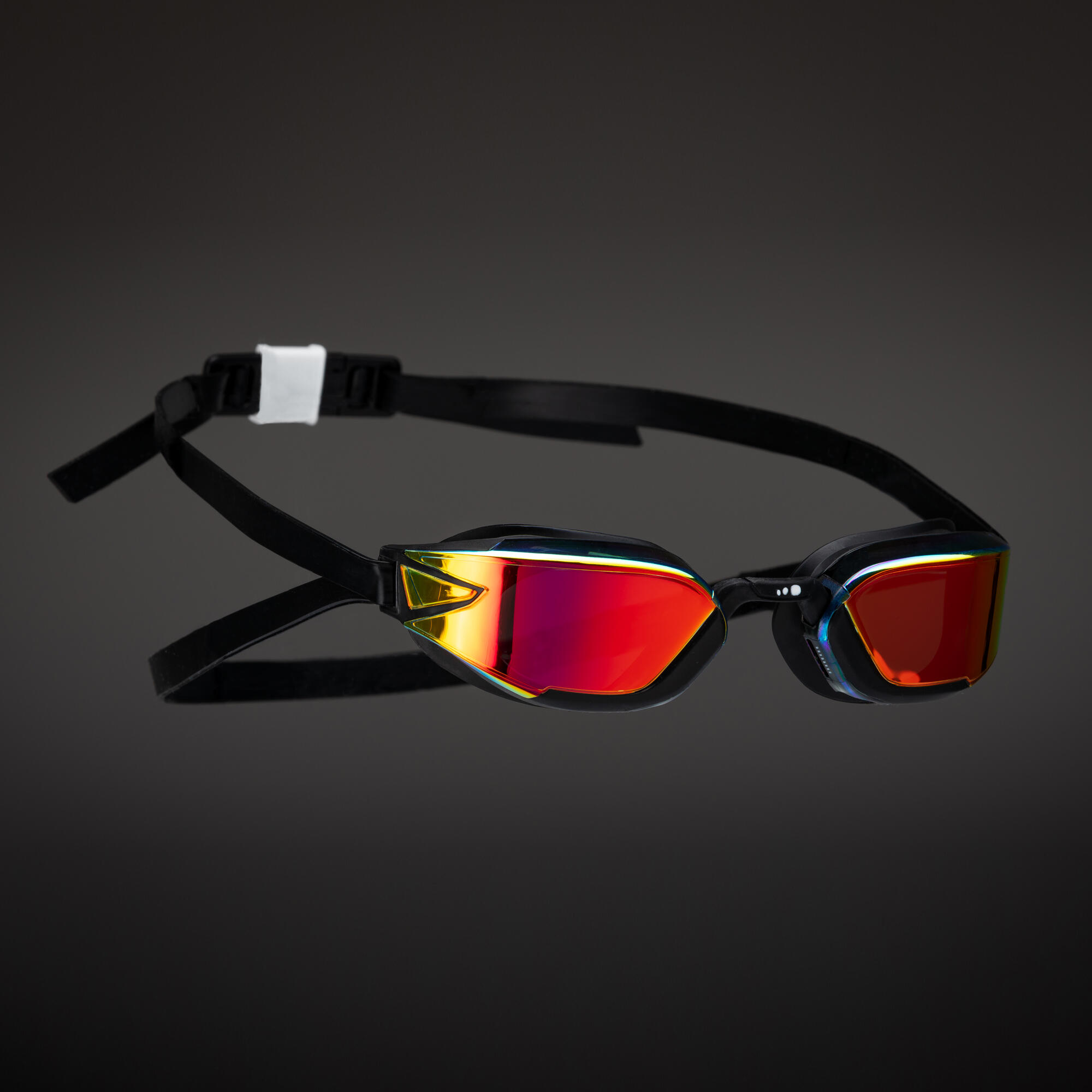 NABAIJI BFAST swimming goggles - Mirrored lenses - Single size - Black red