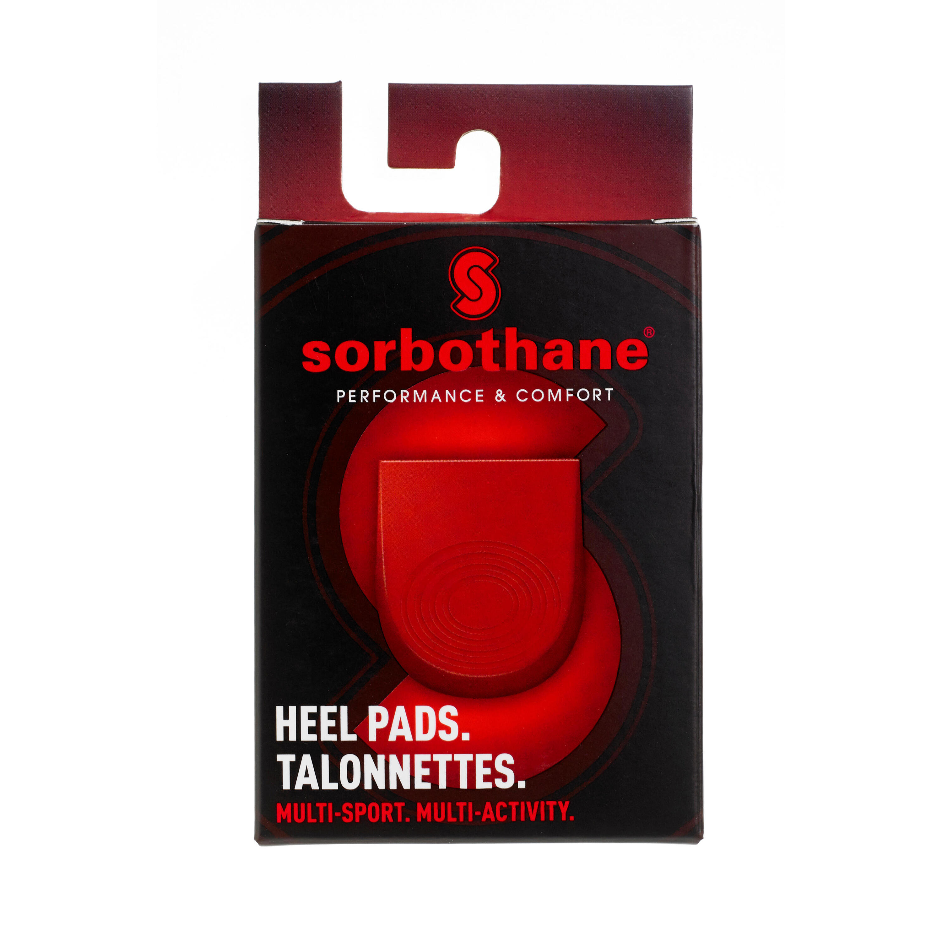 Sorbothane Walking Heel Cups - Red 3/3