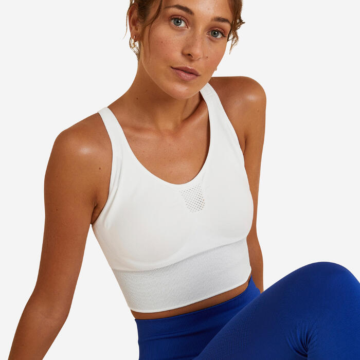  S-TING High Support Sports Bra Top Women Gym Bra Sports  Fitness Seamless Push Up Yoga Bust Padded Sports Top Activewear (Color:  White, Size: L) : Clothing, Shoes & Jewelry