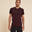 T-SHIRT SEAMLESS YOGA HOMME SECONDE PEAU BORDEAUX