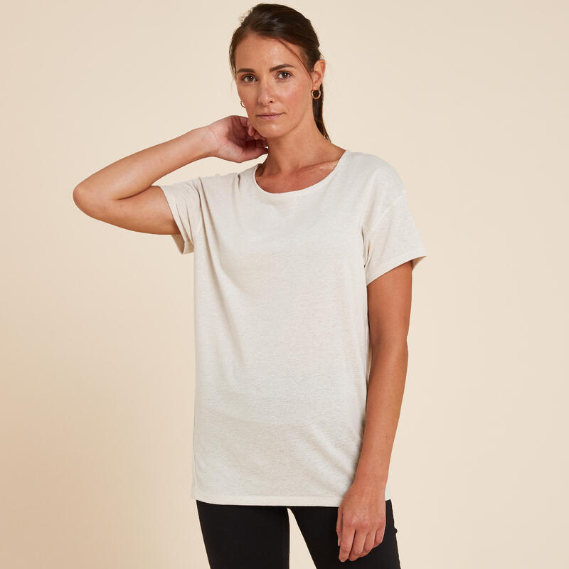 Women's Gentle Yoga T-Shirt - Beige