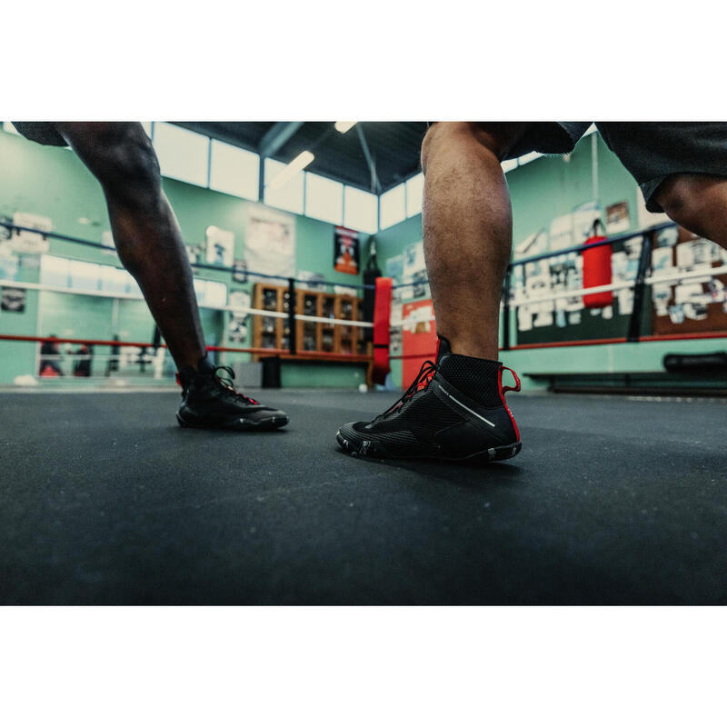 Boxerské boty 500 lehké ohebné černé