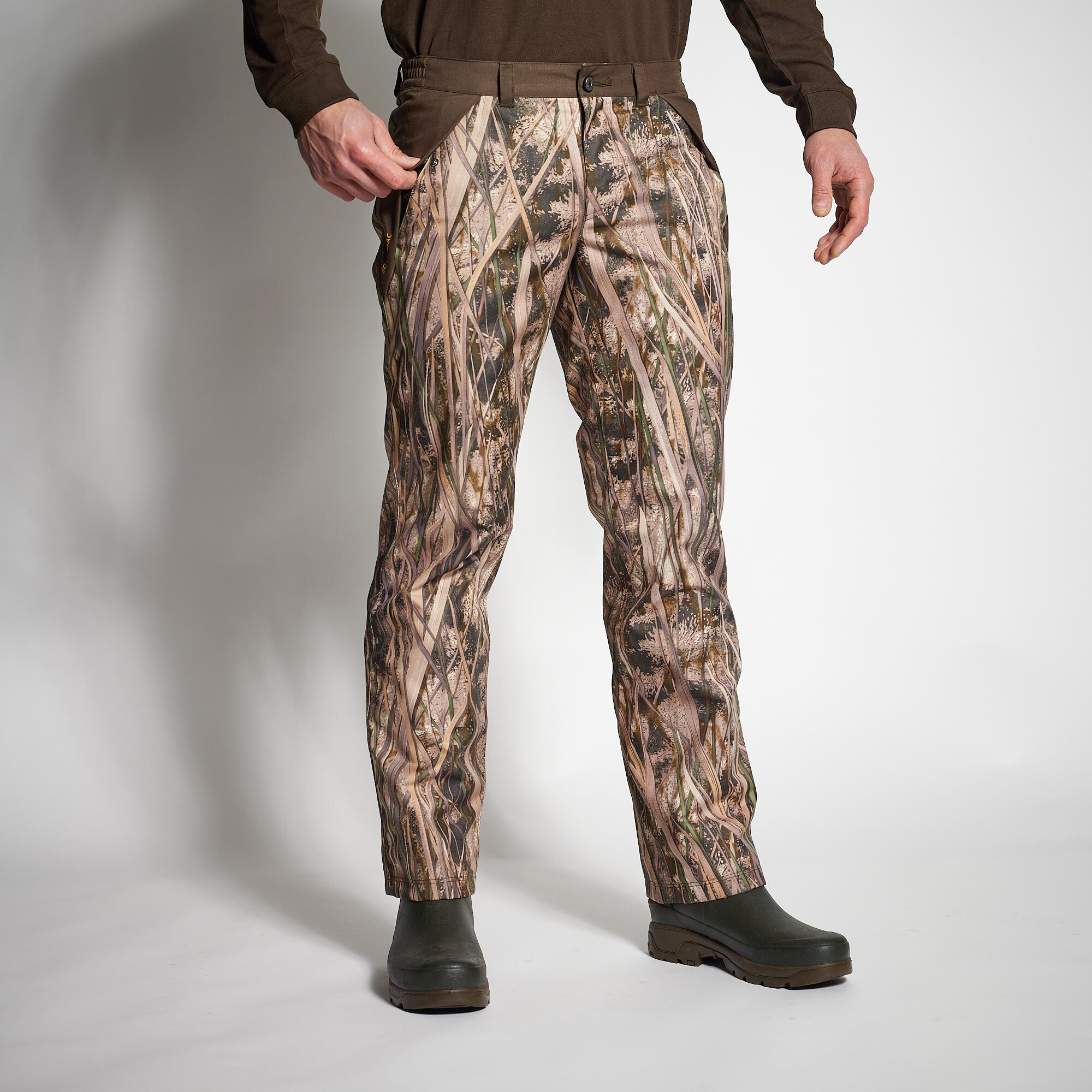Hunting Trousers - Renfort 520 Brown - Bark brown, Deep shale - Solognac -  Decathlon