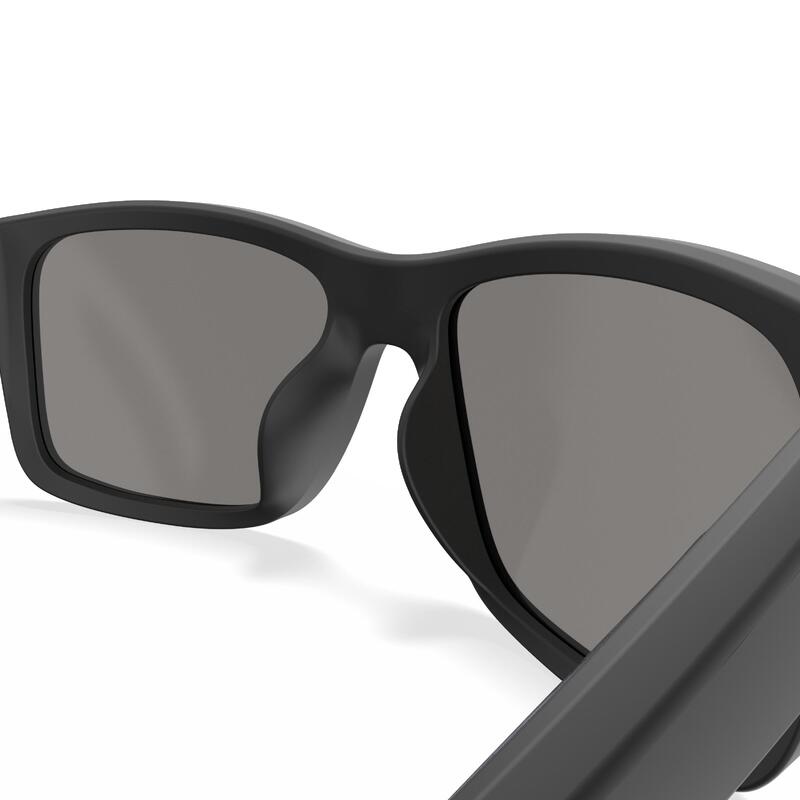 Watersportbril voor volwassenen 100 polariserend drijvend maat M zwart