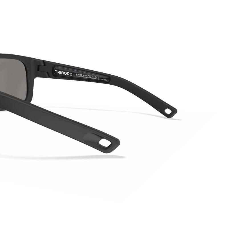 Sonnenbrille Segeln Damen/Herren schwimmfähig polarisierend 100 Grösse M schwarz