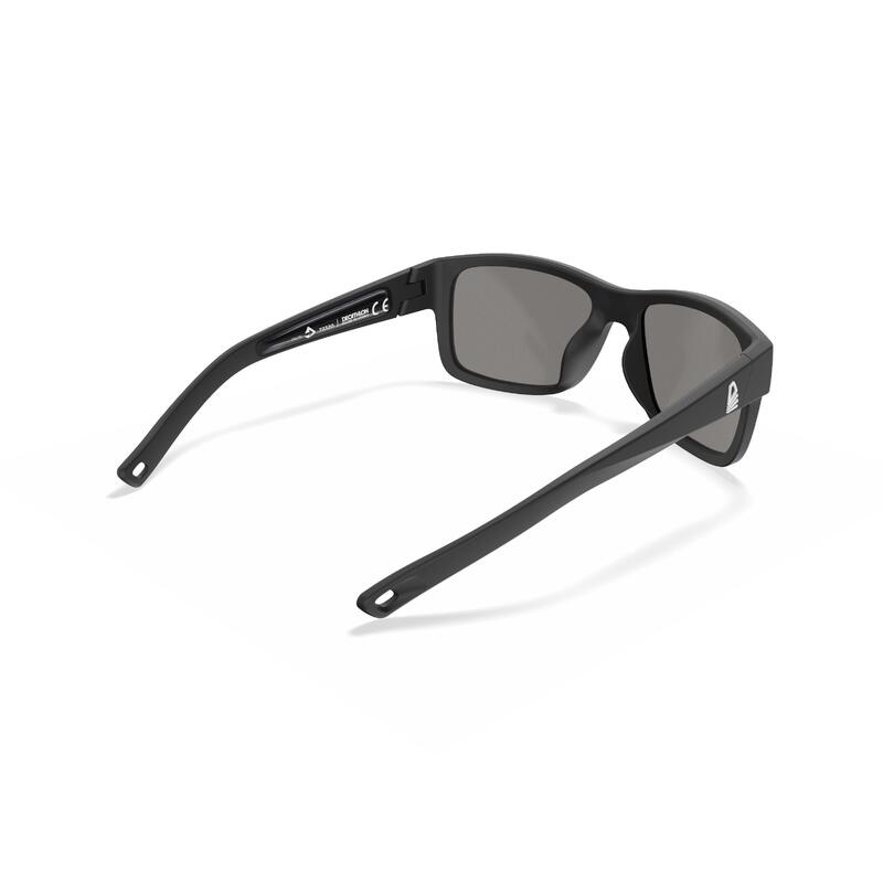 Watersportbril voor volwassenen 100 polariserend drijvend maat M zwart