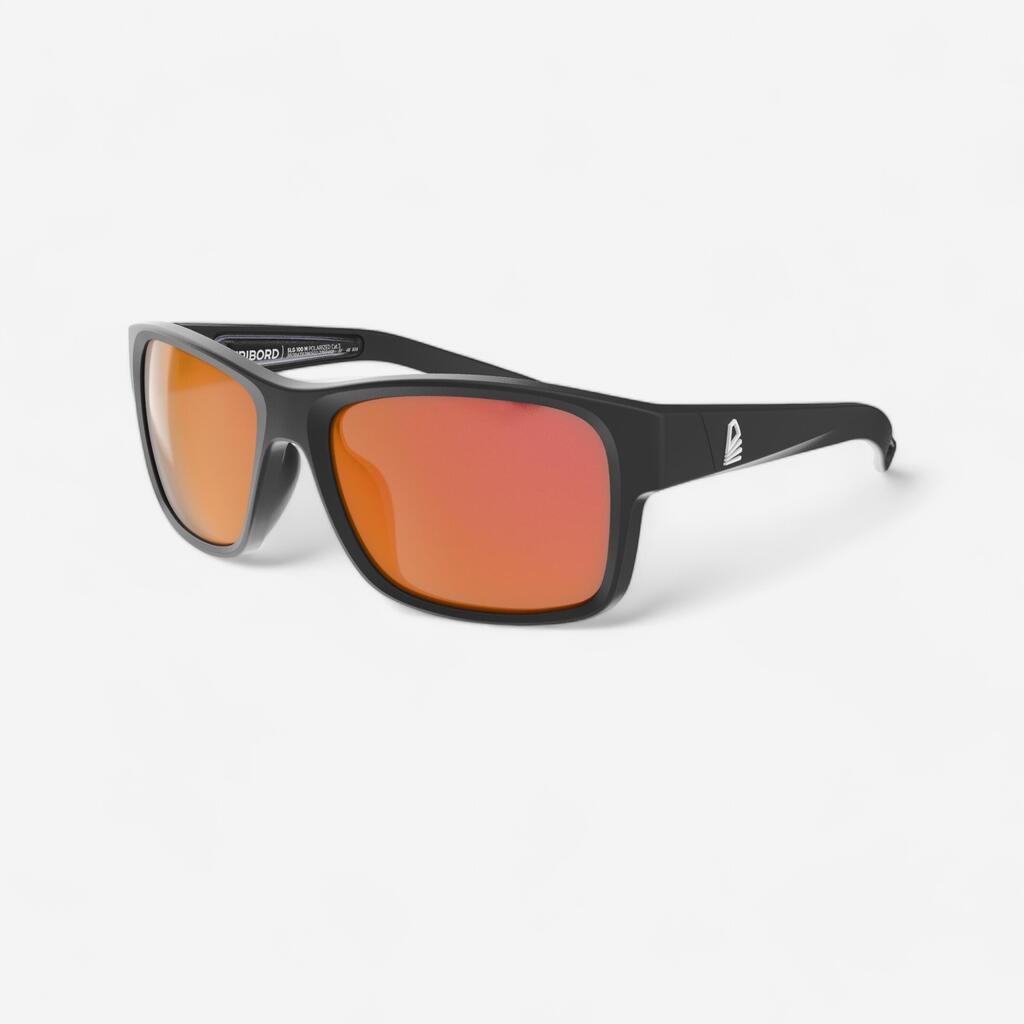 Sonnenbrille Segeln Damen/Herren schwimmfähig polarisierend - 100 Gr. M schwarz