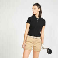 Moteriški golfo polo marškinėliai trumpomis rankovėmis „100“, pilki