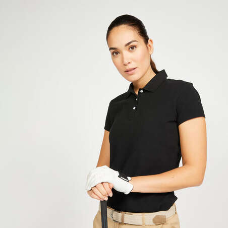 Polo golf manches courtes Femme - MW100 noir