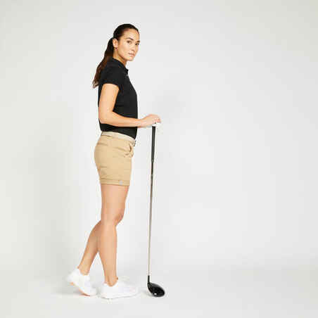 Women's golf short-sleeved polo shirt MW100 grey