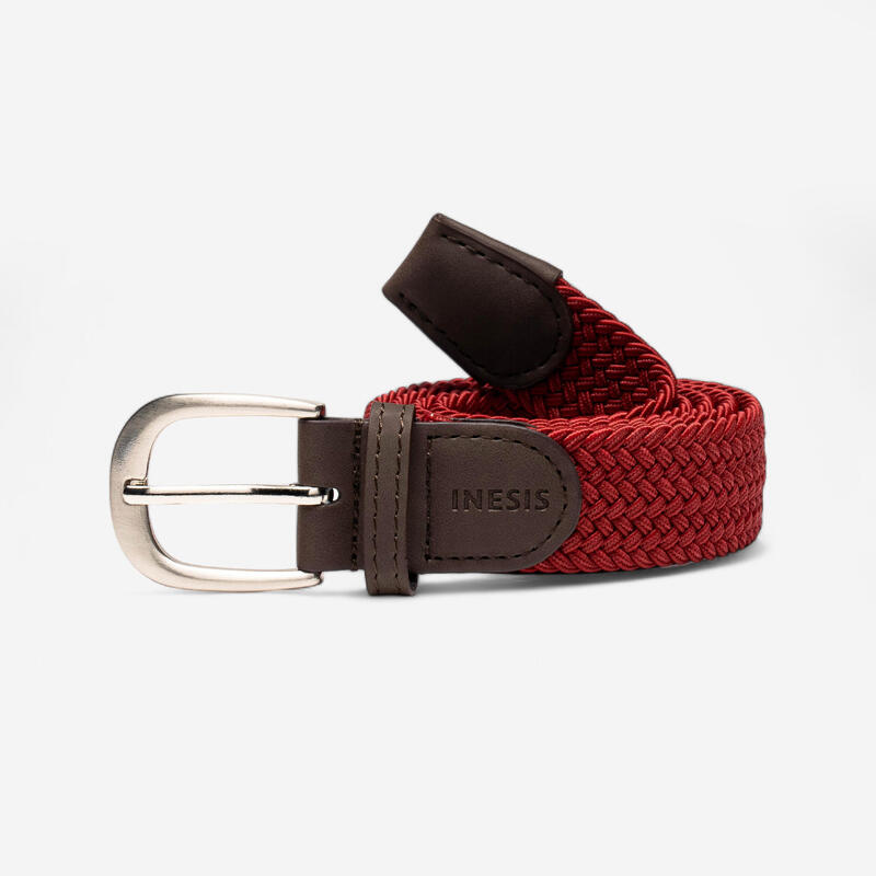 Ceinture de golf tressée élastique & extensible - bleu marine