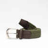 Golf Elasticated & Stretchy Braided Belt - Khaki