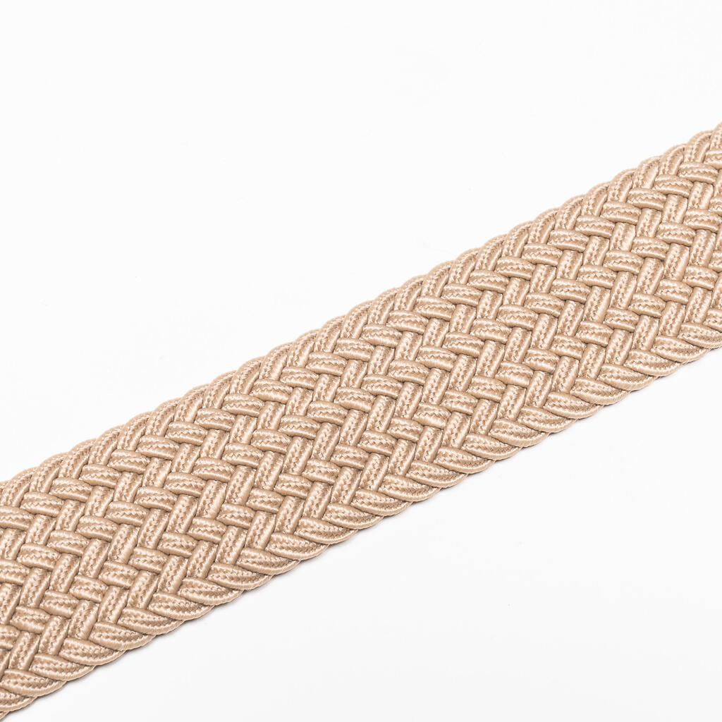 BRAIDED STRETCHY GOLF BELT DARK BEIGE