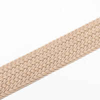 BRAIDED STRETCHY GOLF BELT DARK BEIGE