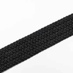 Golf stretchy braided belt - black