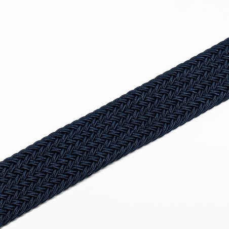 Golf stretchy braided belt - navy blue