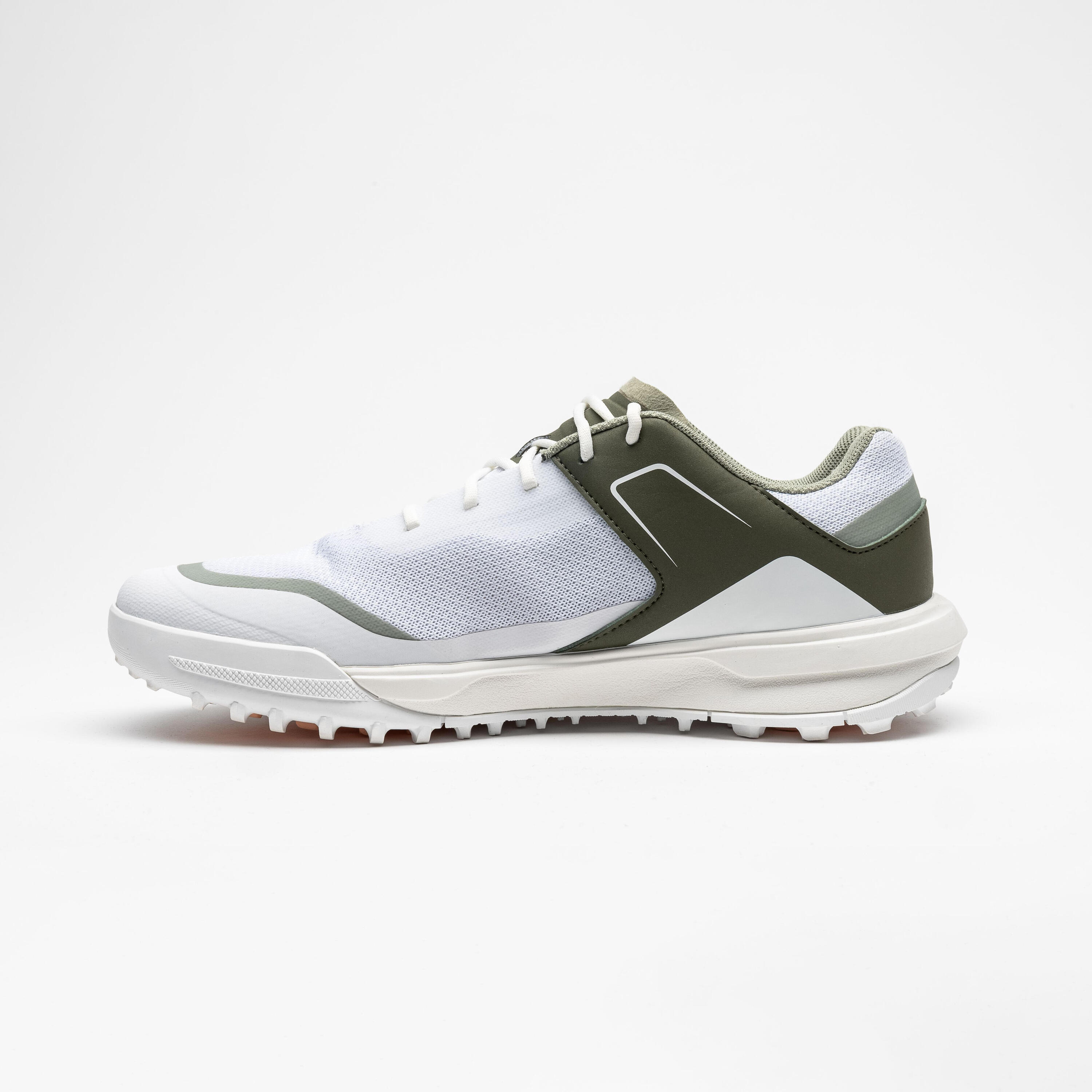 Men's Golf Breathable Shoes - WW 500 Khaki & White 2/6