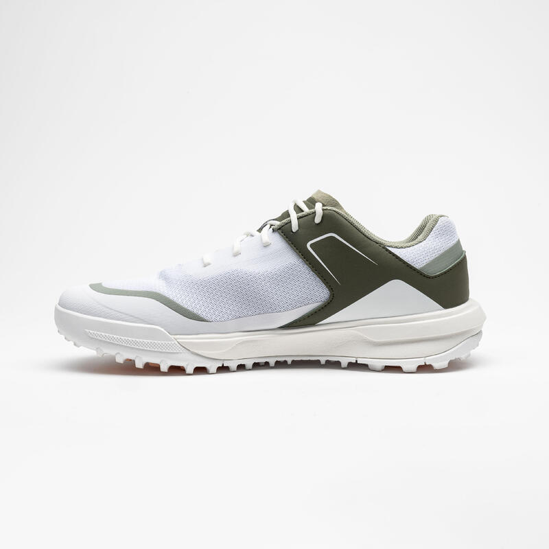 Chaussure golf Homme - WW 500 kaki & blanc