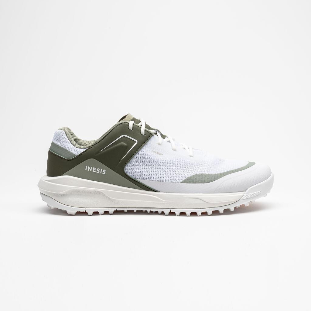 Men's golf shoes - ww500 khaki and white