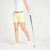 Pantalón corto chino golf Mujer - MW500 amarillo pastel