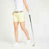 Women's Golf Chino Shorts - MW500 Pastel Yellow