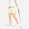 Women's golf cotton chino shorts - MW500 pastel yellow