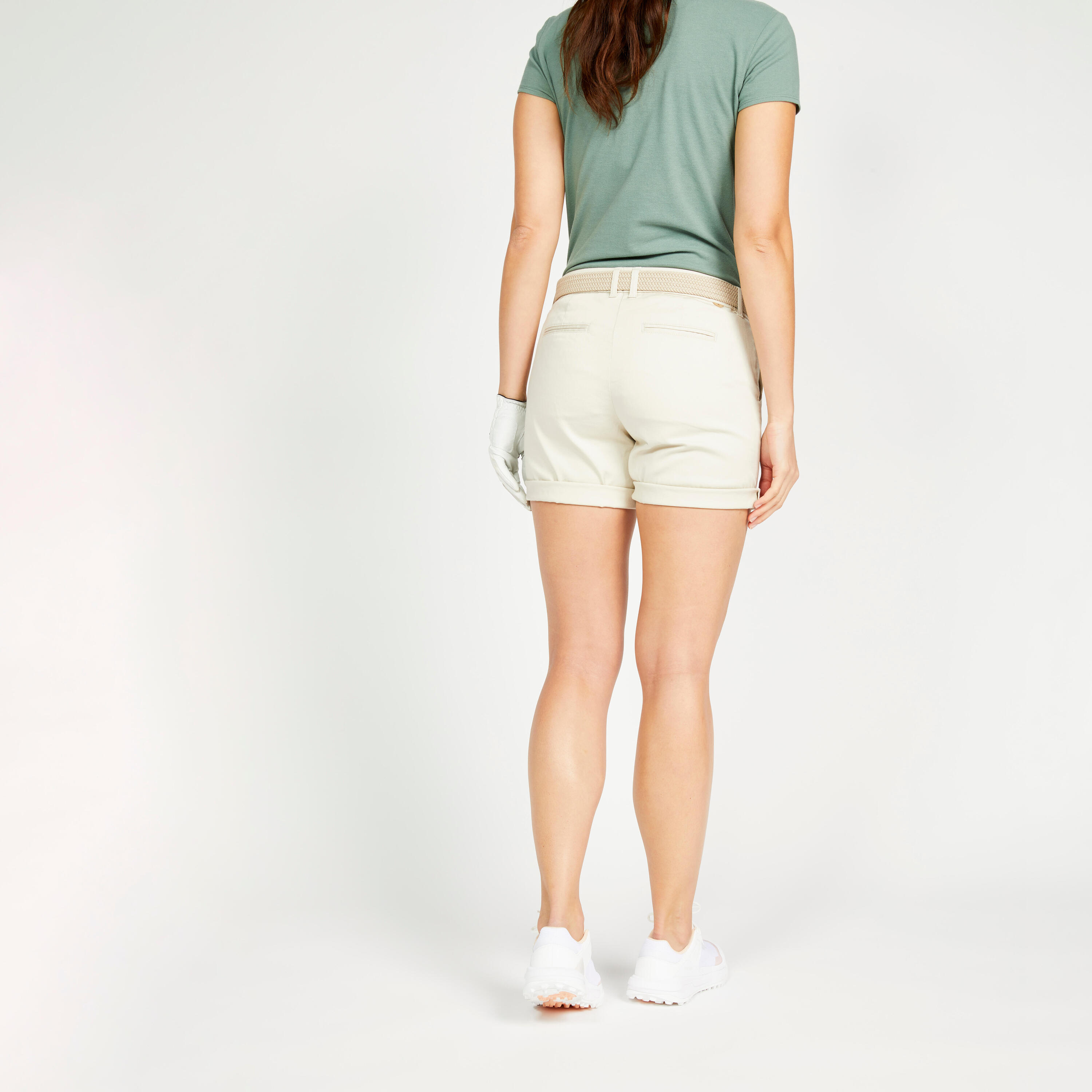 Women's Golf Chino Shorts - MW500 Linen 2/7